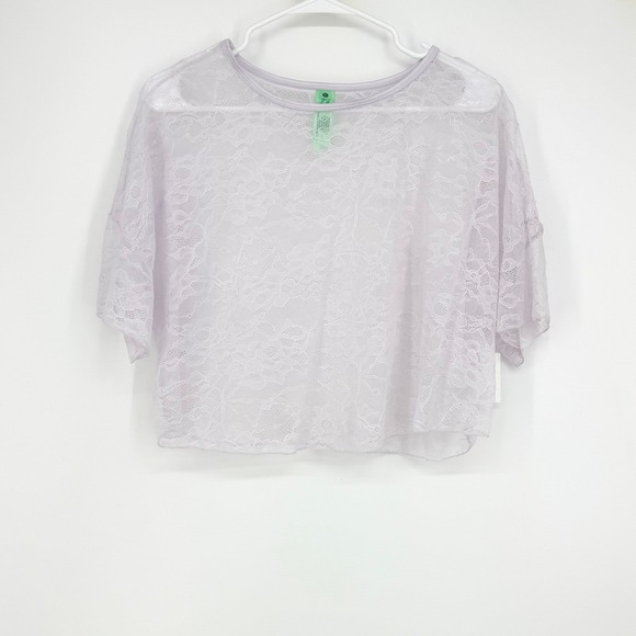 Honeydew Intimates Tops - Honeydew Womens Floral Lace Crop Top Sheer Lavender Purple Medium NEW